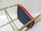 Brass and Red Velvet Chiavari Chair, Italy, 1960s 26