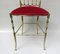 Brass and Red Velvet Chiavari Chair, Italy, 1960s 12