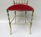 Brass and Red Velvet Chiavari Chair, Italy, 1960s, Image 12