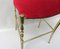 Brass and Red Velvet Chiavari Chair, Italy, 1960s 18