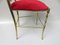Brass and Red Velvet Chiavari Chair, Italy, 1960s 15