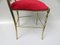 Brass and Red Velvet Chiavari Chair, Italy, 1960s, Image 15