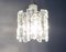 Mid-Century Deckenlampe aus Eisglas von Kalmar 33