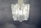 Mid-Century Deckenlampe aus Eisglas von Kalmar 30