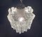 Mid-Century Deckenlampe aus Eisglas von Kalmar 3