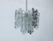 Mid-Century Ice Glass Chandelier from Kalmar 1