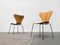 Chaises Modèle 3107 Vintage par Arne Jacobsen pour Fritz Hansen, Danemark, Set de 2 2