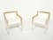 Brass, Chrome, Copper and Alcantara Armchairs by Alain Delon for Maison Jansen, 1972, Set of 2, Image 2