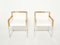 Brass, Chrome, Copper and Alcantara Armchairs by Alain Delon for Maison Jansen, 1972, Set of 2, Image 1