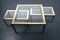 Vintage Brass and Glass Side Tables, France, 1970s, Set of 3, Image 1