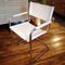 White Leather Cantilever Chair, Image 1