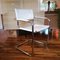 White Leather Cantilever Chair 2