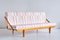 Swedish Oak and Pierre Frey Fabric Sofa / Daybed by Poul M. Volther for Gemla Möbler Sweden, 1955 2