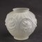 Vintage French Art Deco Etched Glass Geometric Rose Motif Vase, 1930s 4