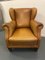 Large Vintage Sheep Leather Armchair 1