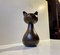 Scandinavian Glazed Ceramic Cat Vase by Bjerre, 1970s 2