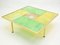Italian Murano Brass Stained Glass Coffee Table, 1960s 8