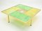 Italian Murano Brass Stained Glass Coffee Table, 1960s, Image 8