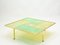 Italian Murano Brass Stained Glass Coffee Table, 1960s 12