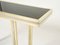 Table Console en Laiton, Chrome et Verre Noir, Italie, 1970s 3