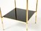 French Brass Black Glass Two-Tier End Tables by Maison Jansen, 1960s, Set of 2, Image 5