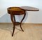 German Round Biedermeier Sewing Side Table with Walnut Veneer, 1820s 16