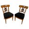 Pair of Biedermeier Chairs, Cherry Wood, Painting, South Germany circa 1820, Image 1