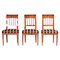 Biedermeier Walnut Dining Chairs, Austria, 1820s, Set of 3 1