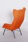 Mid-Century Orange Lounge Chairs, Former Czechoslovakia, 1960s, Set of 2 6