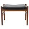 Rosewood and Leather Stool by Spottrup, Denmark, 1960s, Image 1