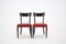 Red Leather Dining Chairs for UP, Czechoslovakia, Set of 4, 1950s, Image 4