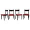 Red Leather Dining Chairs for UP, Czechoslovakia, Set of 4, 1950s, Image 1