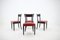 Red Leather Dining Chairs for UP, Czechoslovakia, Set of 4, 1950s, Image 2