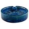 Kleine Schale aus glasierter Keramik in Rimini-Blau von Aldo Londi für Bitossi, 1960er 1