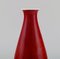 Red and White Porcelain Vase by Thorkild Olsen for Royal Copenhagen, 1920s 4