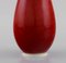 Vase en Porcelaine Rouge et Blanche par Thorkild Olsen pour Royal Copenhagen, 1920s 5