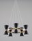 Mid-Century Swedish Brass and Metal Chandelier by Alf Svensson for Bergboms 4