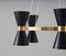 Mid-Century Swedish Brass and Metal Chandelier by Alf Svensson for Bergboms, Image 8