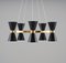 Mid-Century Swedish Brass and Metal Chandelier by Alf Svensson for Bergboms 3