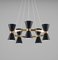 Mid-Century Swedish Brass and Metal Chandelier by Alf Svensson for Bergboms 5