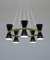 Mid-Century Swedish Brass and Metal Chandelier by Alf Svensson for Bergboms 12