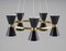 Mid-Century Swedish Brass and Metal Chandelier by Alf Svensson for Bergboms 6