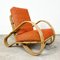 Vintage Rattan Lounge Chair Paul Frankl Style by Rohe Noordwolde 1