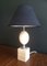 Vintage Travertine and Chrome Lamp by Philipp Barbier 5
