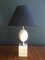 Lampe Vintage en Travertin et Chrome par Philipp Barbier 1