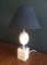 Vintage Travertine and Chrome Lamp by Philipp Barbier 10
