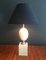 Vintage Travertin und Chrom Lampe von Philipp Barbier 3