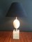 Vintage Travertine and Chrome Lamp by Philipp Barbier 3