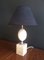 Vintage Travertine and Chrome Lamp by Philipp Barbier 2