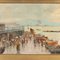Eduardo Scognamiglio, Bay of Naples, Oil on Panel, Framed 3